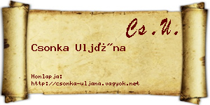 Csonka Uljána névjegykártya